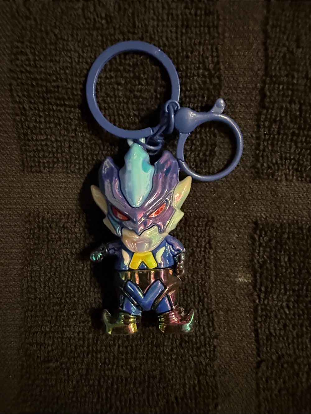Blue Multicolor Kids Character Keyring with Playful Hero Charm